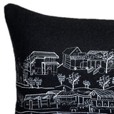 35" Black St Michael's Nighttime Skyline Lumbar Decorative Pillow - Homeroots - Flyclothing LLC