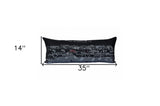 35" Black St Michael's Nighttime Skyline Lumbar Decorative Pillow - Homeroots - Flyclothing LLC