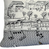 35" White St Michael's Daylight Skyline Lumbar Decorative Pillow - Homeroots - Flyclothing LLC