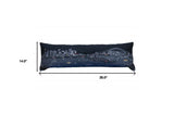 35" Black Sydney Nighttime Skyline Lumbar Decorative Pillow - Homeroots - Flyclothing LLC