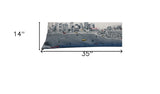 35" White Sydney Daylight Skyline Lumbar Decorative Pillow - Homeroots - Flyclothing LLC