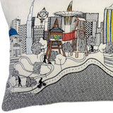 35" White Tulsa Daylight Skyline Lumbar Decorative Pillow - Homeroots - Flyclothing LLC