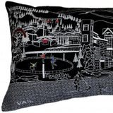 35" Black Vail Nighttime Skyline Lumbar Decorative Pillow - Homeroots - Flyclothing LLC