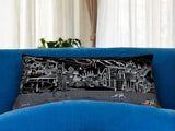 35" Black Vail Nighttime Skyline Lumbar Decorative Pillow - Homeroots - Flyclothing LLC
