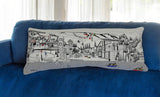 35" White Vail Daylight Skyline Lumbar Decorative Pillow - Homeroots - Flyclothing LLC