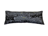 35" Black Venice Nighttime Skyline Lumbar Decorative Pillow - Homeroots - Flyclothing LLC