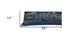 35" Black Washington DC Nighttime Skyline Lumbar Decorative Pillow - Homeroots - Flyclothing LLC