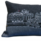 35" Black Washington DC Nighttime Skyline Lumbar Decorative Pillow - Homeroots - Flyclothing LLC