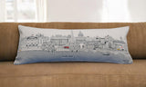 35" White Washington DC Daylight Skyline Lumbar Decorative Pillow - Homeroots