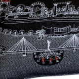 35" Black Wichita Nighttime Skyline Lumbar Decorative Pillow - Homeroots - Flyclothing LLC