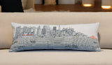 35" White San Francisco Daylight Skyline Lumbar Decorative Pillow - Homeroots - Flyclothing LLC