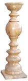 29" Natural Floor Solid Wood Candle Holder - Homeroots