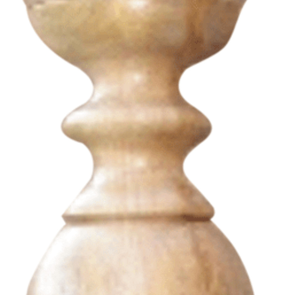 29" Natural Floor Solid Wood Candle Holder - Homeroots - Flyclothing LLC