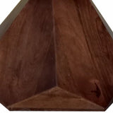 32" Brown And White Solid Wood and Marble Geo Coffee Table - Homeroots - Flyclothing LLC