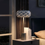28" Silver Metal Table Lamp With Geometric Laser Cut Metal Shade - Homeroots - Flyclothing LLC
