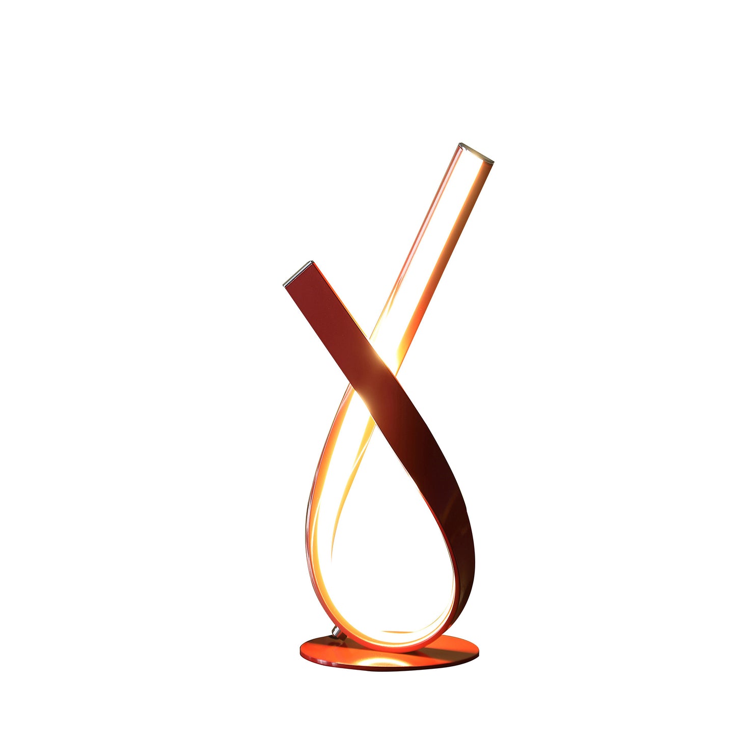 17" Red Modern Abstract Ribbons Table Lamp - Homeroots - Flyclothing LLC