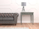 26" Silver and LED Acrylic Tripod Table Lamp With White Shade - Homeroots