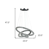 Silver Metal and Crystals LED Dimmable Chandelier - Homeroots - Flyclothing LLC