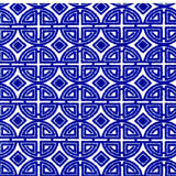 2' X 4' Cobalt Blue And White Geometric Washable Non Skid Area Rug - Homeroots - Flyclothing LLC