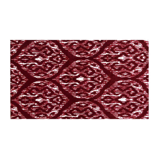 2' X 4' Red And White Ikat Tufted Washable Non Skid Area Rug - Homeroots - Flyclothing LLC