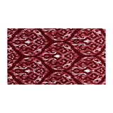2' X 4' Red And White Ikat Tufted Washable Non Skid Area Rug - Homeroots