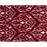 2' X 3' Red and White Ikat Printed Washable Non Skid Area Rug