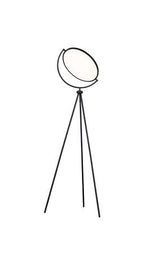 60" Black LED Tripod Floor Lamp With Black Metal Novelty Shade - Homeroots - Flyclothing LLC