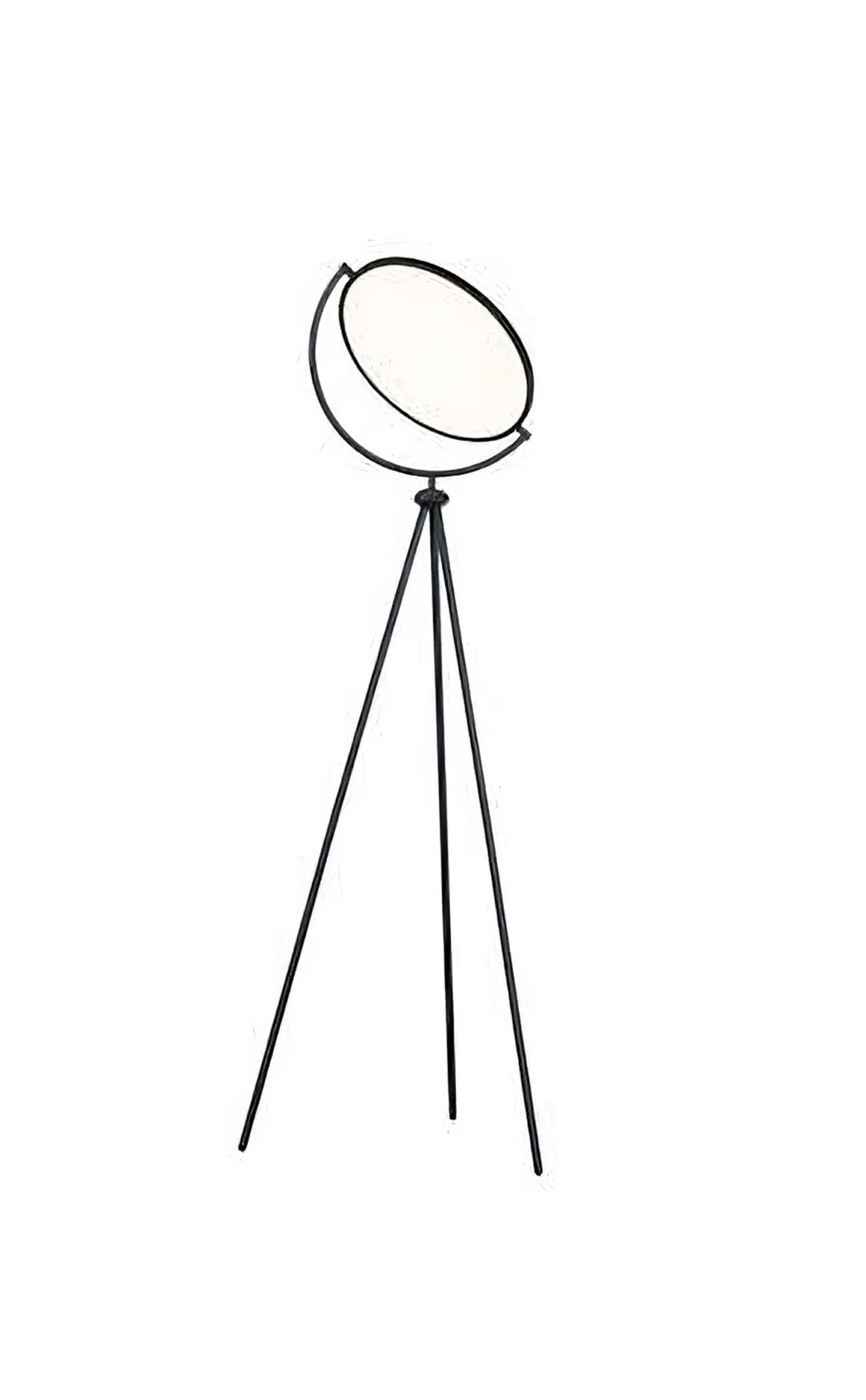 60" Black LED Tripod Floor Lamp With Black Metal Novelty Shade - Homeroots - Flyclothing LLC