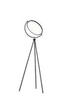 60" Black LED Tripod Floor Lamp With Black Metal Novelty Shade