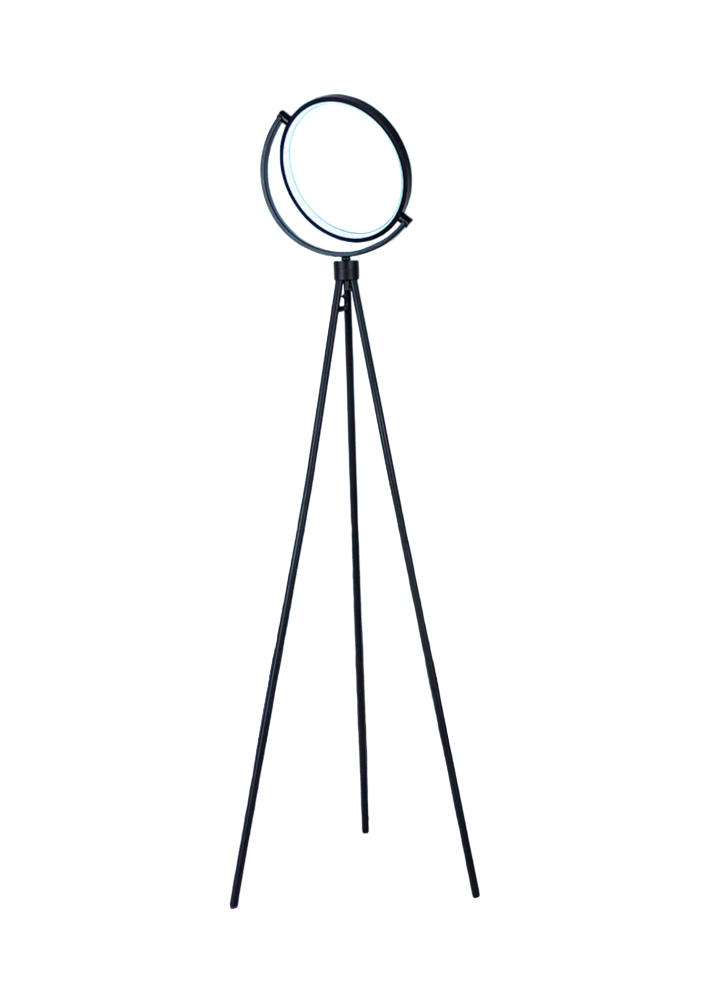 60" Black LED Tripod Floor Lamp With Black Metal Novelty Shade - Homeroots - Flyclothing LLC