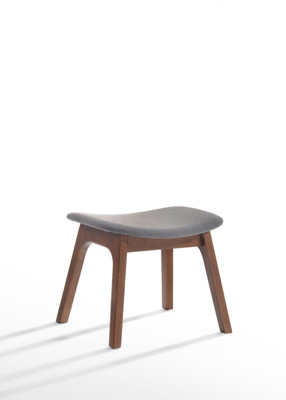 22" Grey And Walnut Solid Color Lounge Chair With Ottoman - Homeroots - Flyclothing LLC