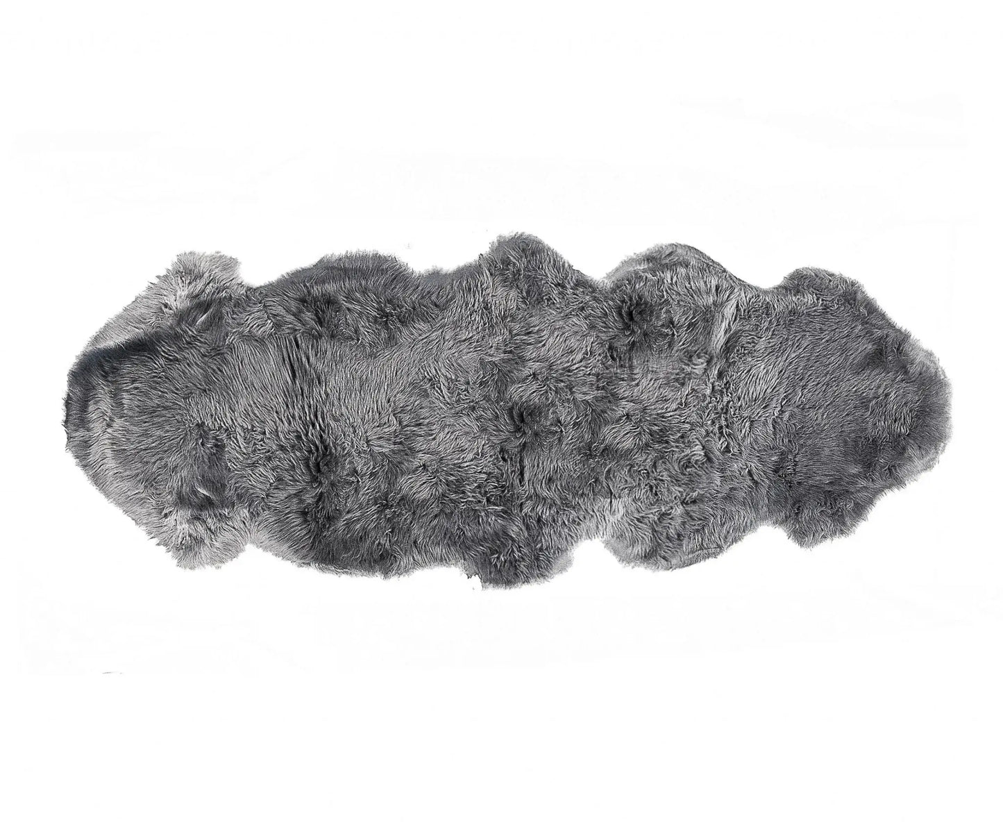 2' X 6' Dark Gray New Zealand Lambs Wool Handmade Area Rug - Homeroots - Flyclothing LLC