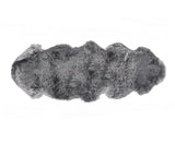 2' X 6' Dark Gray New Zealand Lambs Wool Handmade Area Rug - Homeroots