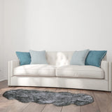 2' X 6' Dark Gray New Zealand Lambs Wool Handmade Area Rug - Homeroots - Flyclothing LLC