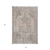 5' X 8' Beige Abstract Stain Resistant Indoor Outdoor Area Rug - Homeroots - Flyclothing LLC
