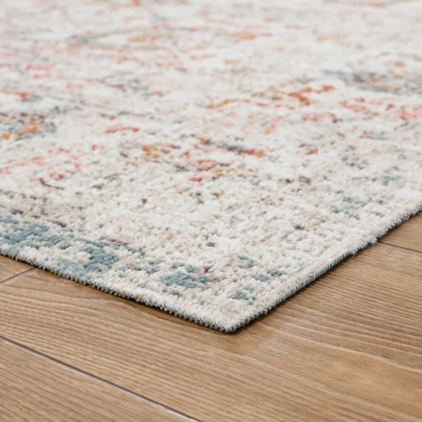 5' X 8' Beige Floral Stain Resistant Indoor Outdoor Area Rug - Homeroots - Flyclothing LLC