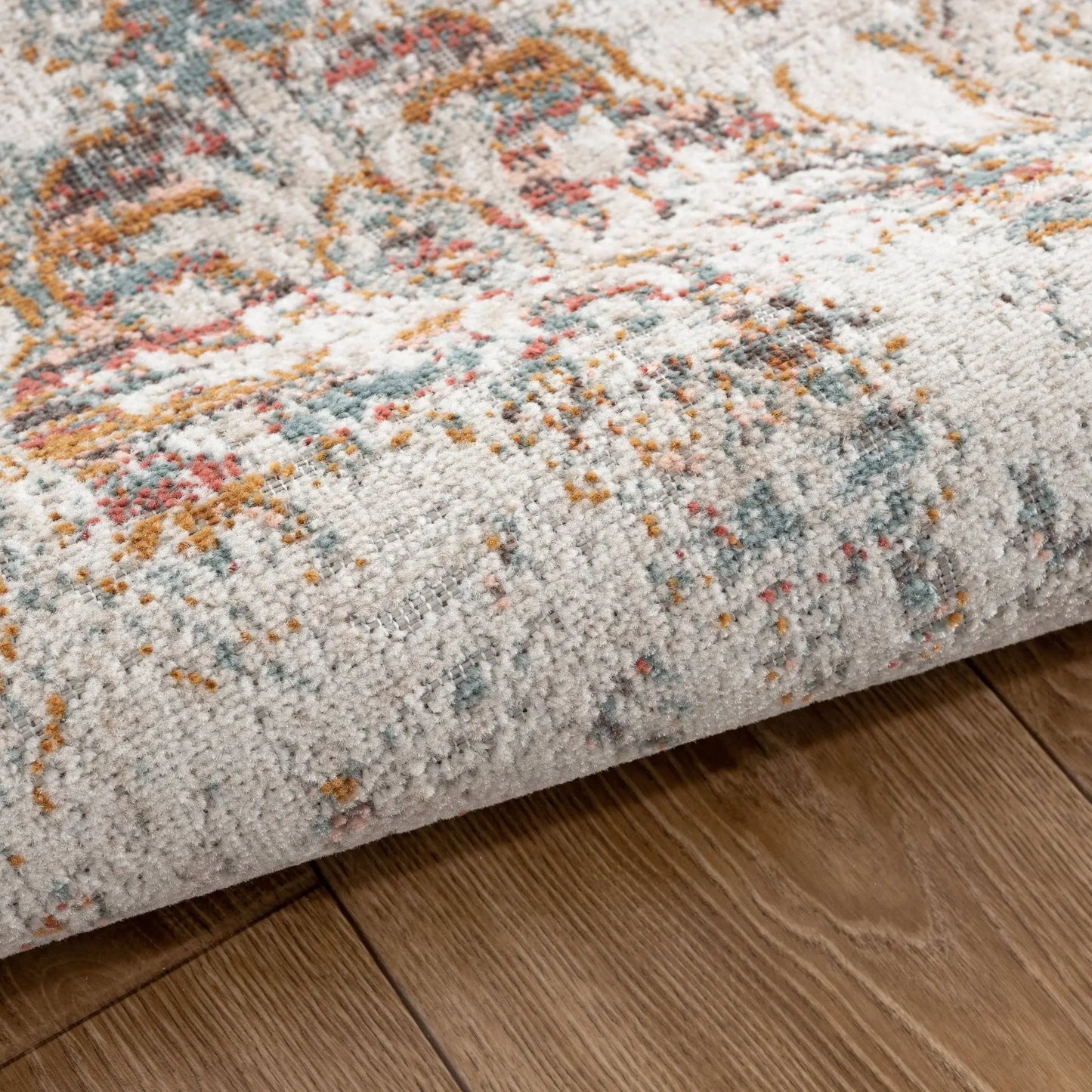 5' X 8' Beige Damask Stain Resistant Indoor Outdoor Area Rug - Homeroots - Flyclothing LLC