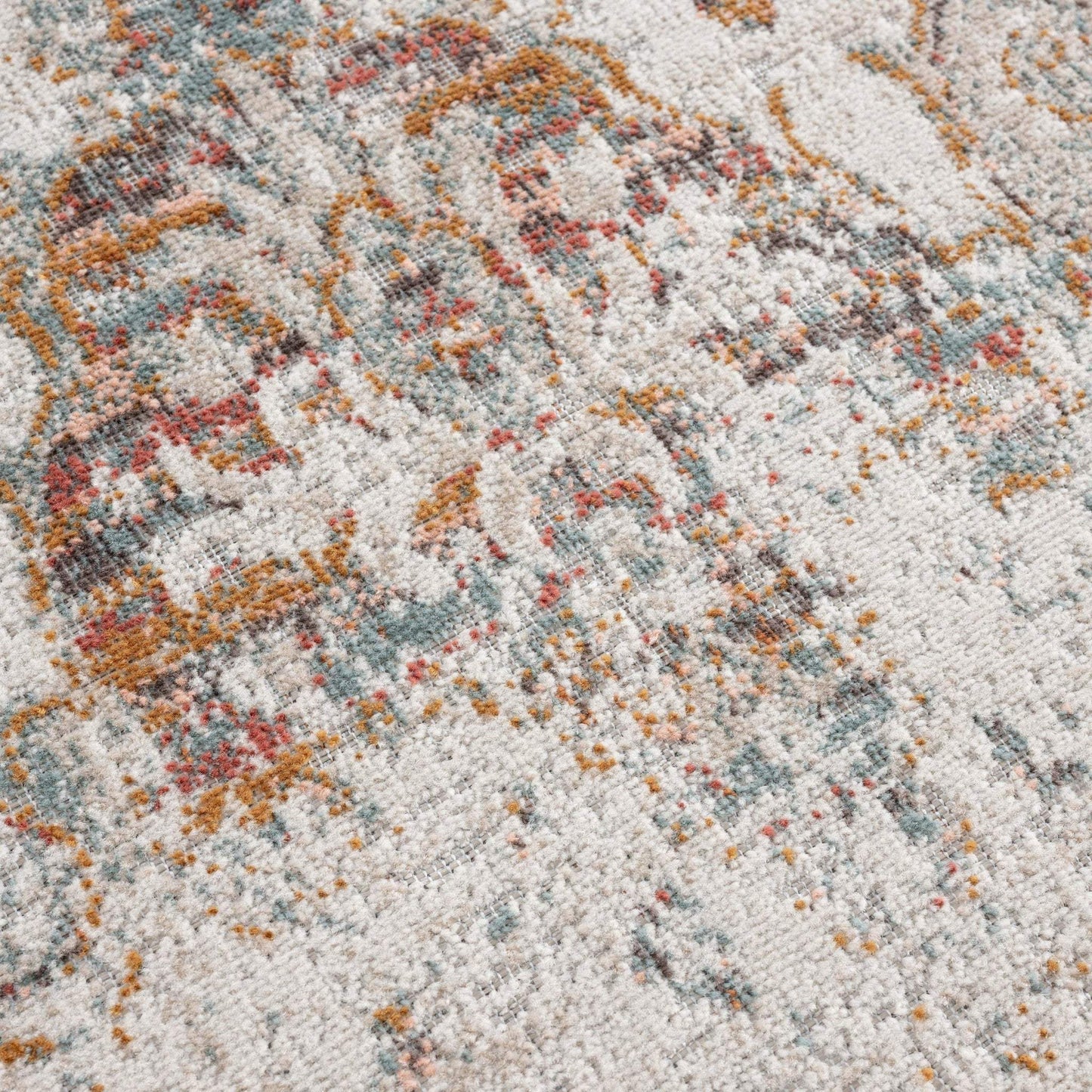 9' X 12' Beige Damask Stain Resistant Indoor Outdoor Area Rug - Homeroots - Flyclothing LLC