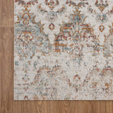 9' X 12' Beige Damask Stain Resistant Indoor Outdoor Area Rug - Homeroots - Flyclothing LLC