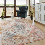 5' X 8' Beige Abstract Stain Resistant Indoor Outdoor Area Rug - Homeroots - Flyclothing LLC