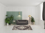 5' X 8' Brown Floral Stain Resistant Indoor Outdoor Area Rug - Homeroots - Flyclothing LLC