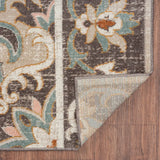 8' X 10' Brown Floral Stain Resistant Indoor Outdoor Area Rug - Homeroots - Flyclothing LLC