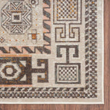 5' X 8' Cream Geometric Stain Resistant Indoor Outdoor Area Rug - Homeroots - Flyclothing LLC