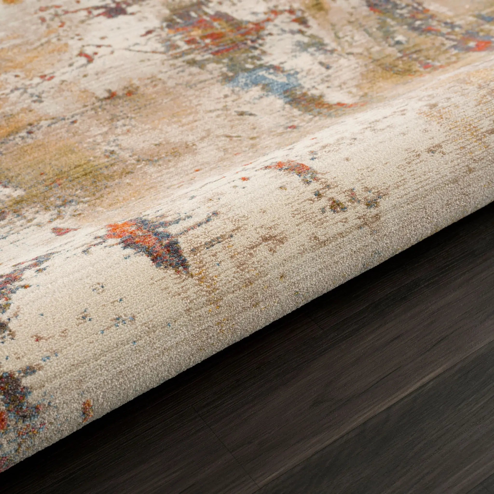 4' X 6' Gray And Ivory Abstract Power Loom Distressed Stain Resistant Area Rug - Homeroots - Flyclothing LLC