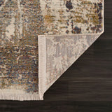 9' X 12' Gray And Ivory Abstract Power Loom Distressed Stain Resistant Area Rug - Homeroots - Flyclothing LLC