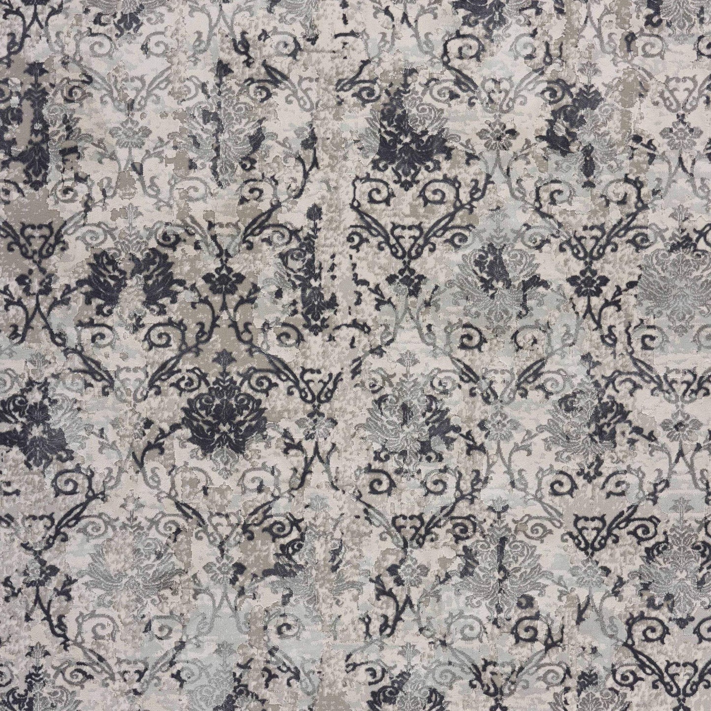 2' X 3' Cream And Gray Damask Stain Resistant Area Rug - Homeroots - Flyclothing LLC