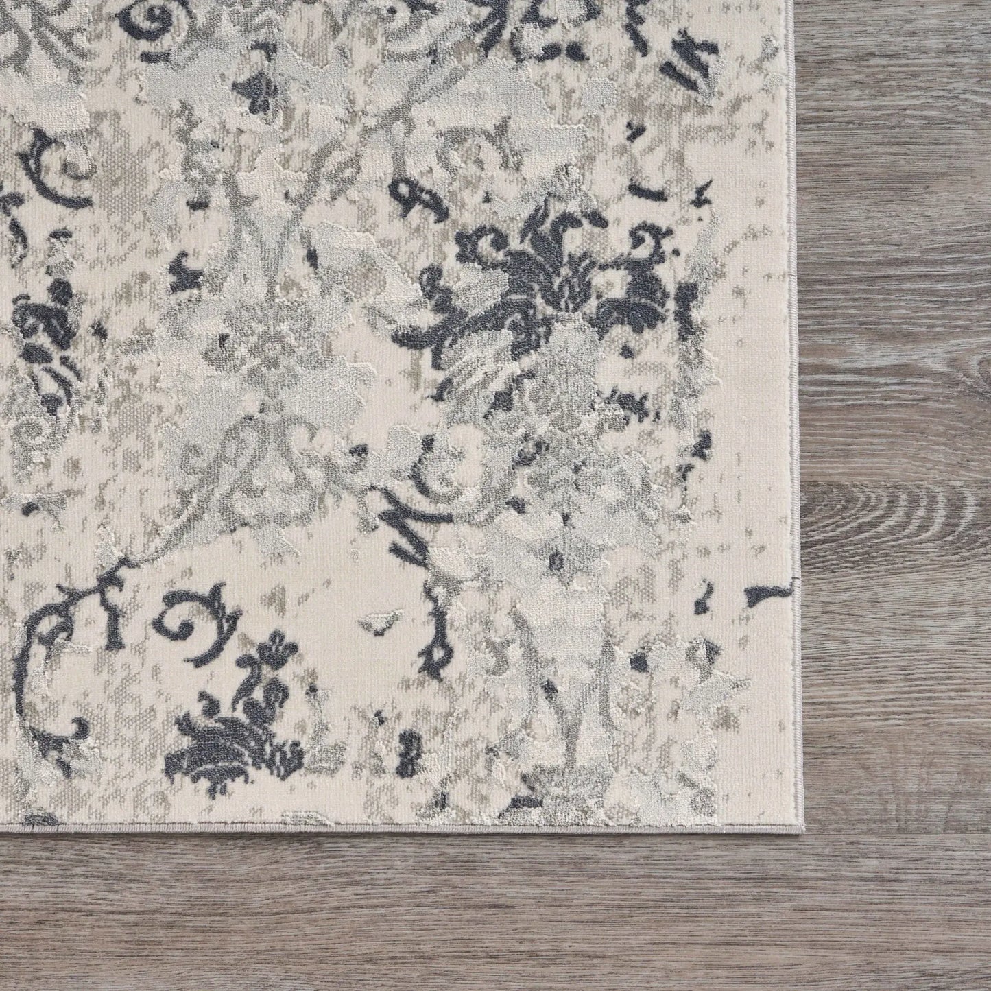 2' X 3' Cream And Gray Damask Stain Resistant Area Rug - Homeroots - Flyclothing LLC