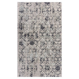 10' X 13' Cream And Gray Damask Stain Resistant Area Rug - Homeroots