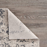 10' X 13' Cream And Gray Damask Stain Resistant Area Rug - Homeroots - Flyclothing LLC