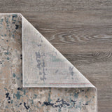 2' X 3' Gray Blue Taupe And Cream Abstract Distressed Stain Resistant Area Rug - Homeroots